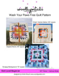 Woollypetals Wash Your Paws quilt pattern in three versions