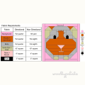 Woollypetals It's All Guinea Be Okay quilt block pattern with fabric requirements chart