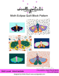 Woollypetals Moth Eclipse quilt blocks in colorful fabrics