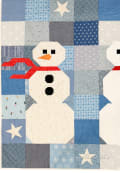 Woollypetals Do You Want to Sew a Snowman quilt with nine snowmen appliqués