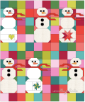 Woollypetals Do You Want to Sew a Snowman Quilt with colorful patchwork blocks