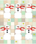 Woollypetals Do You Want to Sew a Snowman quilt with three snowmen and stars