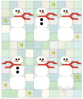 Woollypetals Do You Want to Sew a Snowman Quilt pattern featuring three snowmen blocks