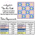 Woollypetals New Star Quilt pattern with fabric requirements and finished design