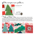 Woollypetals Enchanted Forest quilt with embroidered Christmas trees and patchwork blocks