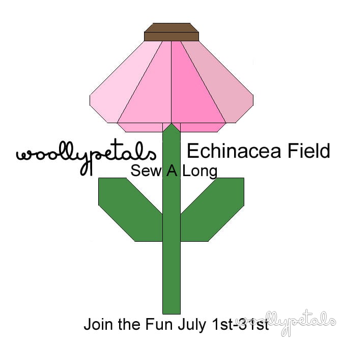 Echinacea Field Quilt Block Sew-A-Long