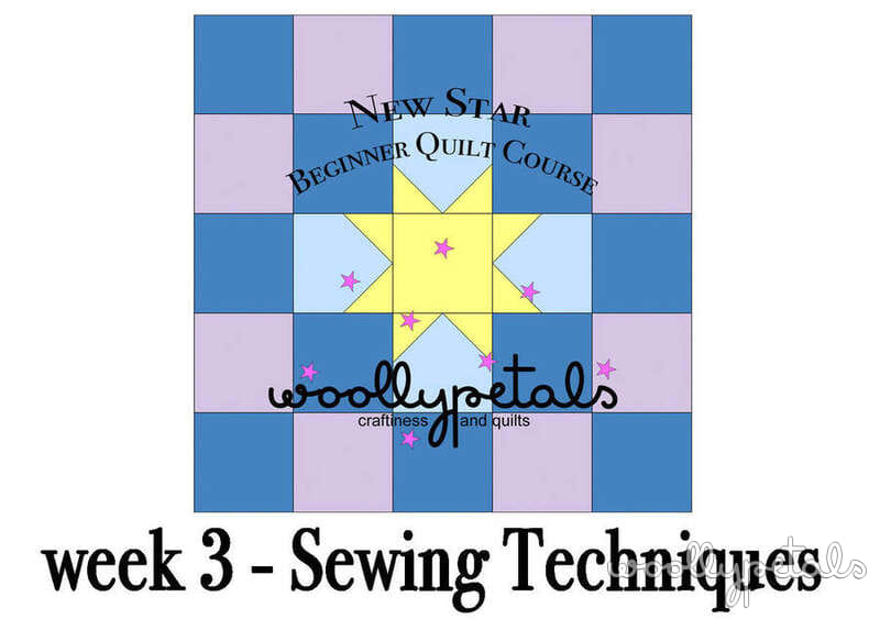 Week 3 – HST and Stitch'N'Flip Sewing Techniques for the New Star Beginner Quilt Course