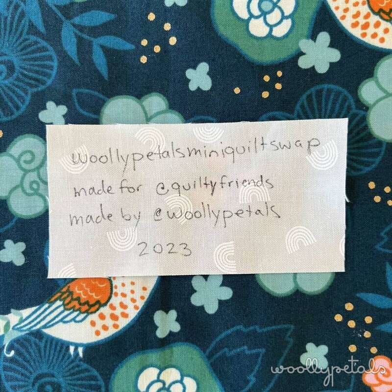 Woollypetals Mini Quilt Swap Labels