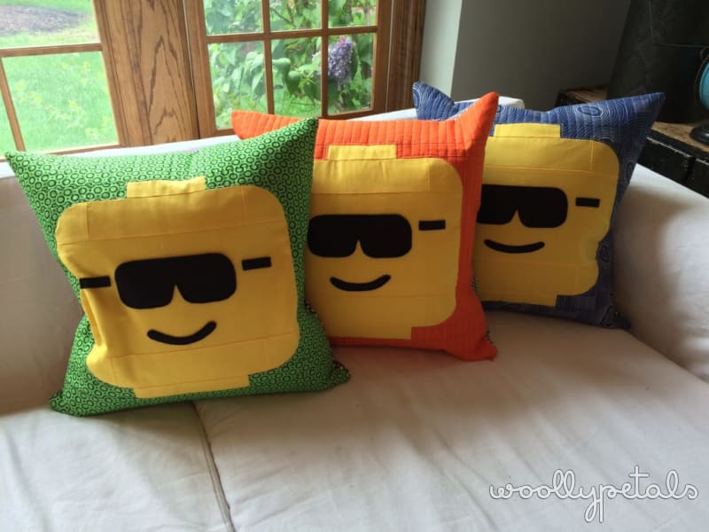 woollypetals block man pillows