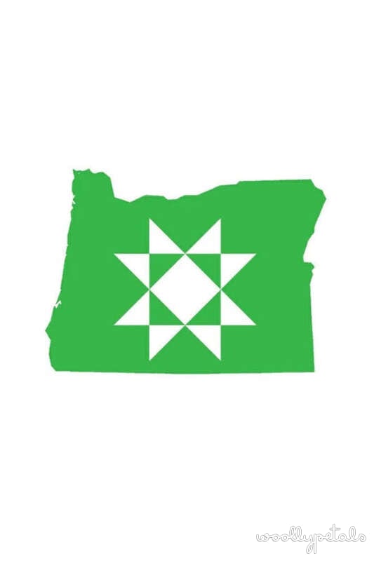 Ghost Party quilt pattern with green star block design