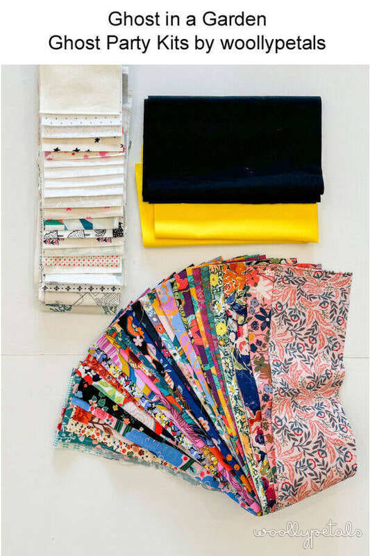 Ghost Party Pattern Kits fabric collection with solids and prints
