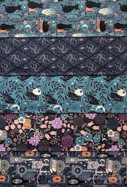 Ghost Party quilt pattern fabric bundle in multiple colorways