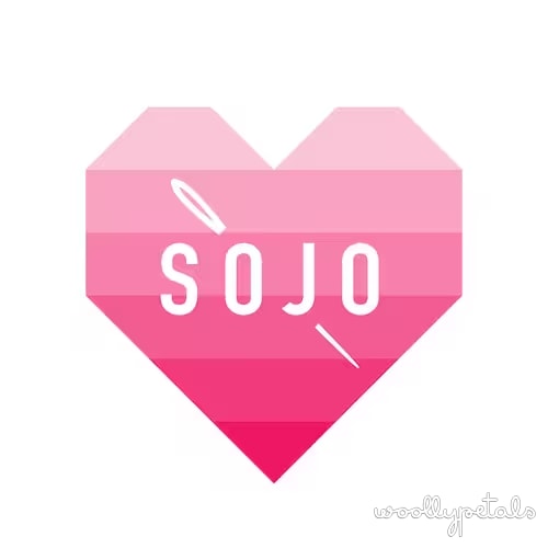 SOJO heart logo in pink gradient with white text