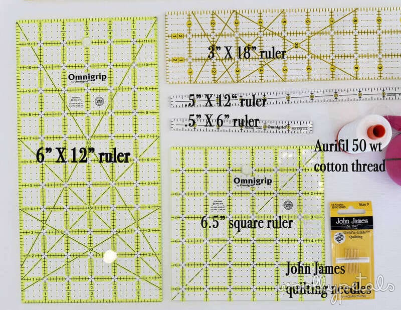 Woollypetals New Start Beginner Quilt Course Supplies and Tools Info