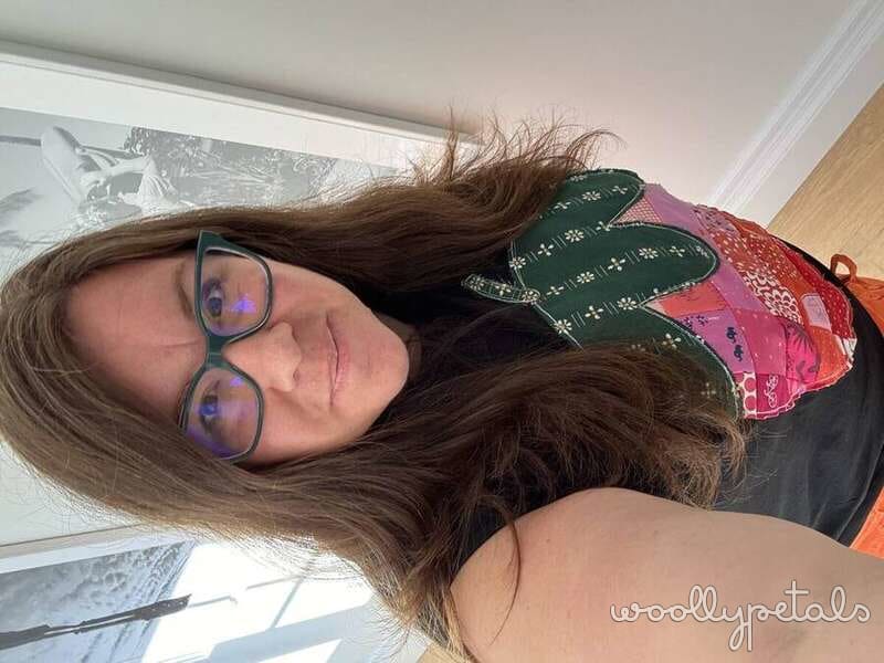 Woollypetals Quilty Shirt Tutorial with strawberry appliqué design