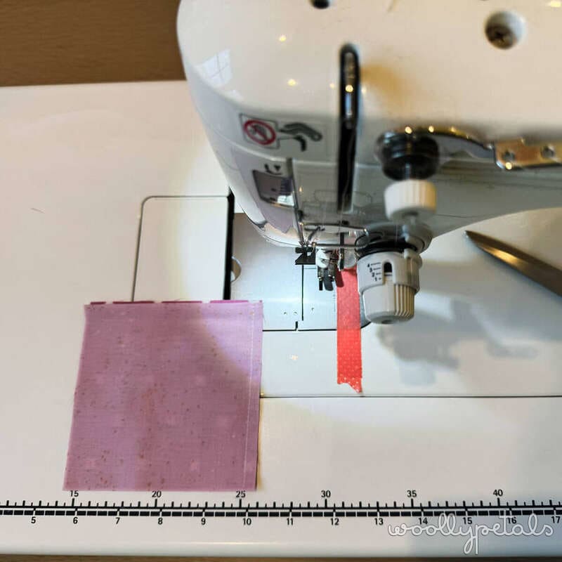 Woollypetals New Star Quilt stitch'n'flip sewing technique at machine